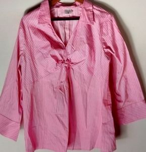 Motherhood XL Pink Striped Top Maternity